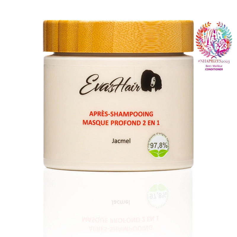 Après-Shampoing - Masque 2 en 1 pour Cheveux Crépus, Bouclés et Frisés | Evas Hair